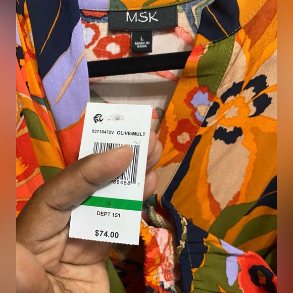 NWT MSK Vibrant Floral Maxi Dress - Picture 6 of 6